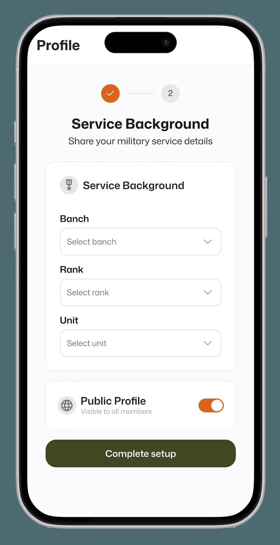 Service background screen